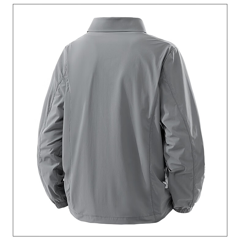 ROMON Men's Sunscreen Jacket Summer Ice Silk Cooling Executive Blazer Business Quick-Dry Suit Coat Dark Blue L 12