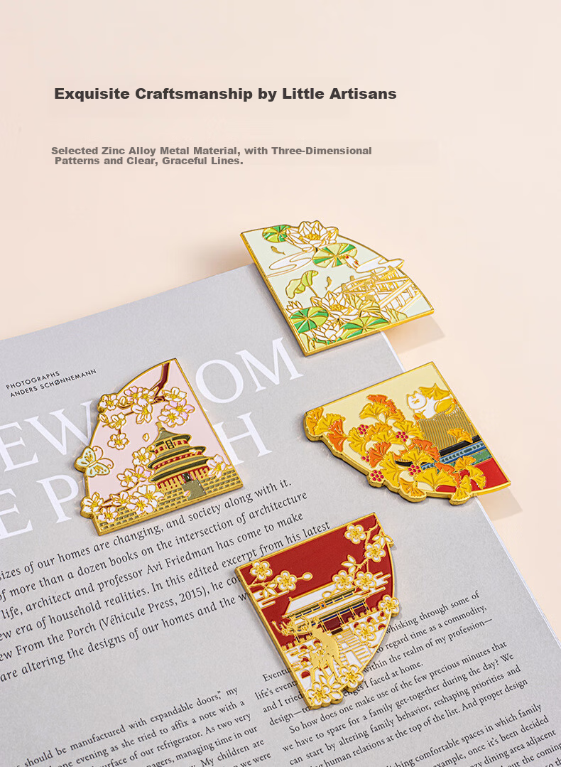 Tianse Four Seasons Forbidden City Cultural Creative Refrigerator Magnet Gift Box Museum Souvenir Beijing Landmark Tourist Attraction Teacher's Day Gift Chinese Style New Year Birthday TS-5953 5