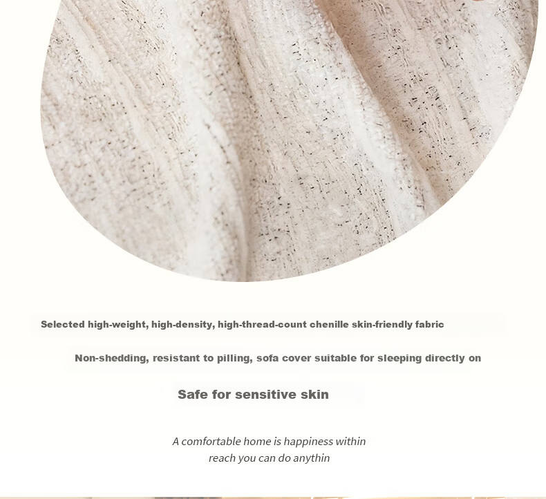 MUJI Premium Sofa Cover All-Season Sofa Throw Full Cover Blanket Cream White 180x380cm 9