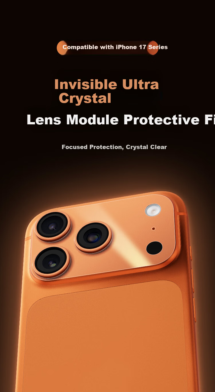 KOOLIFE Compatible with [Two Sets] Apple iPhone 17 Pro Max Lens Protector Base HD Fiber Rear Camera Protective Tempered Glass Lens Film Anti-Drop and Fingerprint Resistant 2