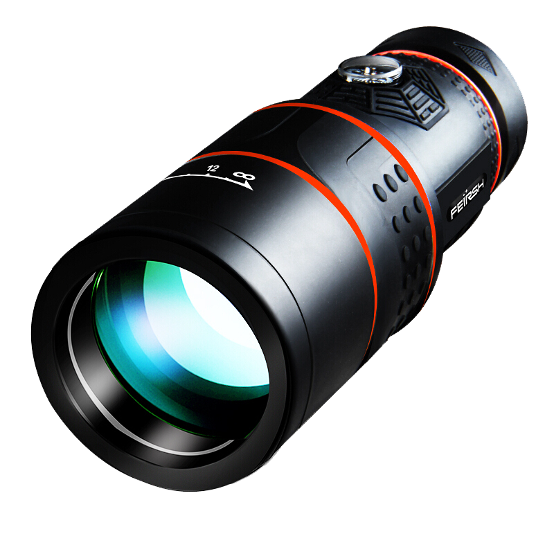 FEIRSH Monocular Telescope, High Magnification, High Definition, Low Light Night Vision, Non-Infrared, Concert Phone Telescope, Photography, 12*50