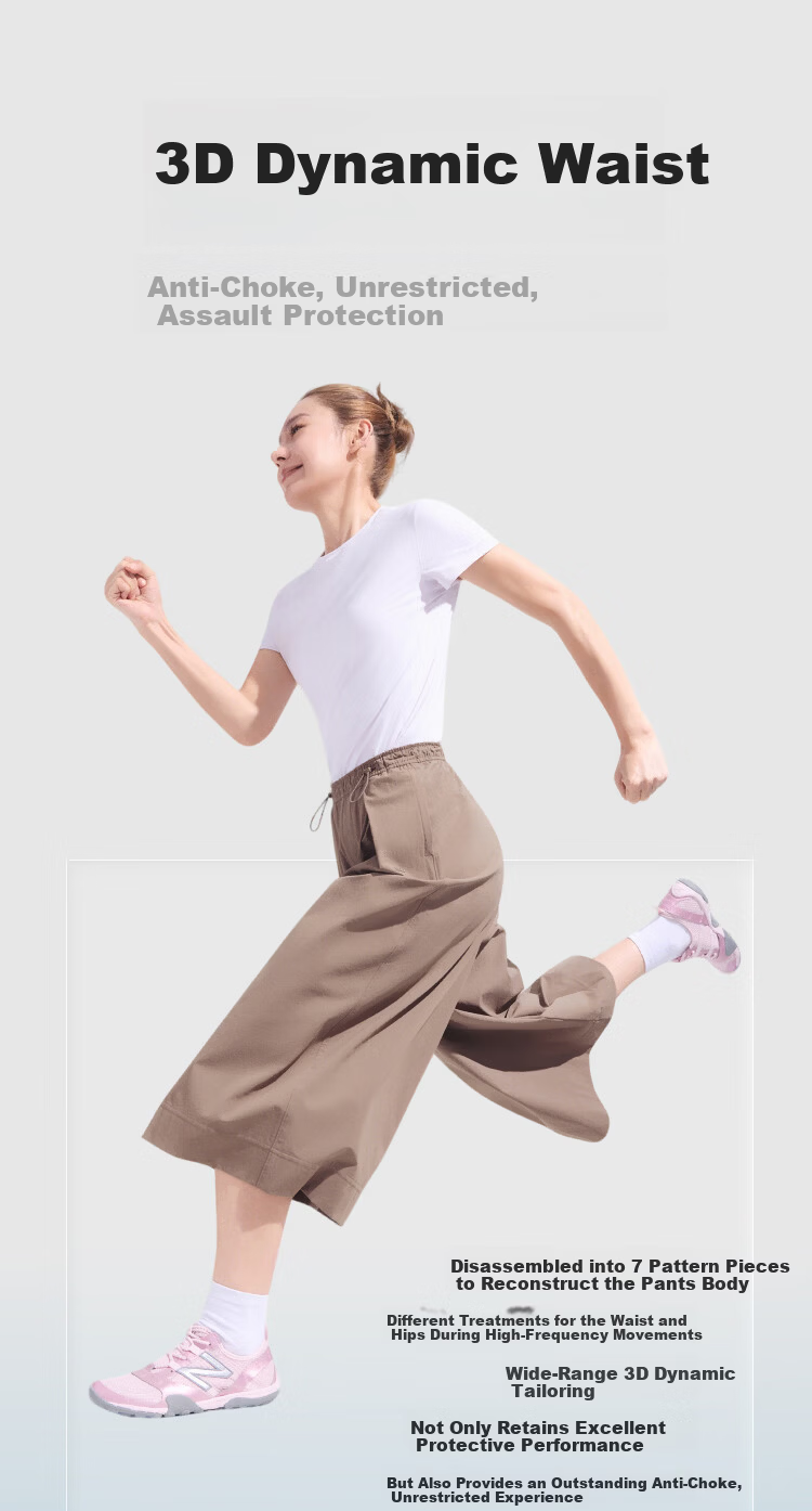 Beneunder Water-Repellent Wide-Leg Casual Pants for Women, Draped Loose Fit Sun-Protective Breathable Sports Trousers WR881 5