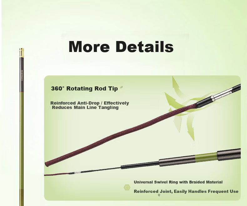 GW Bamboo Xianfeng Carbon Ultra-Light Crucian Carp Fishing Rod Hand Rod 3H28 Action 4.8m 10