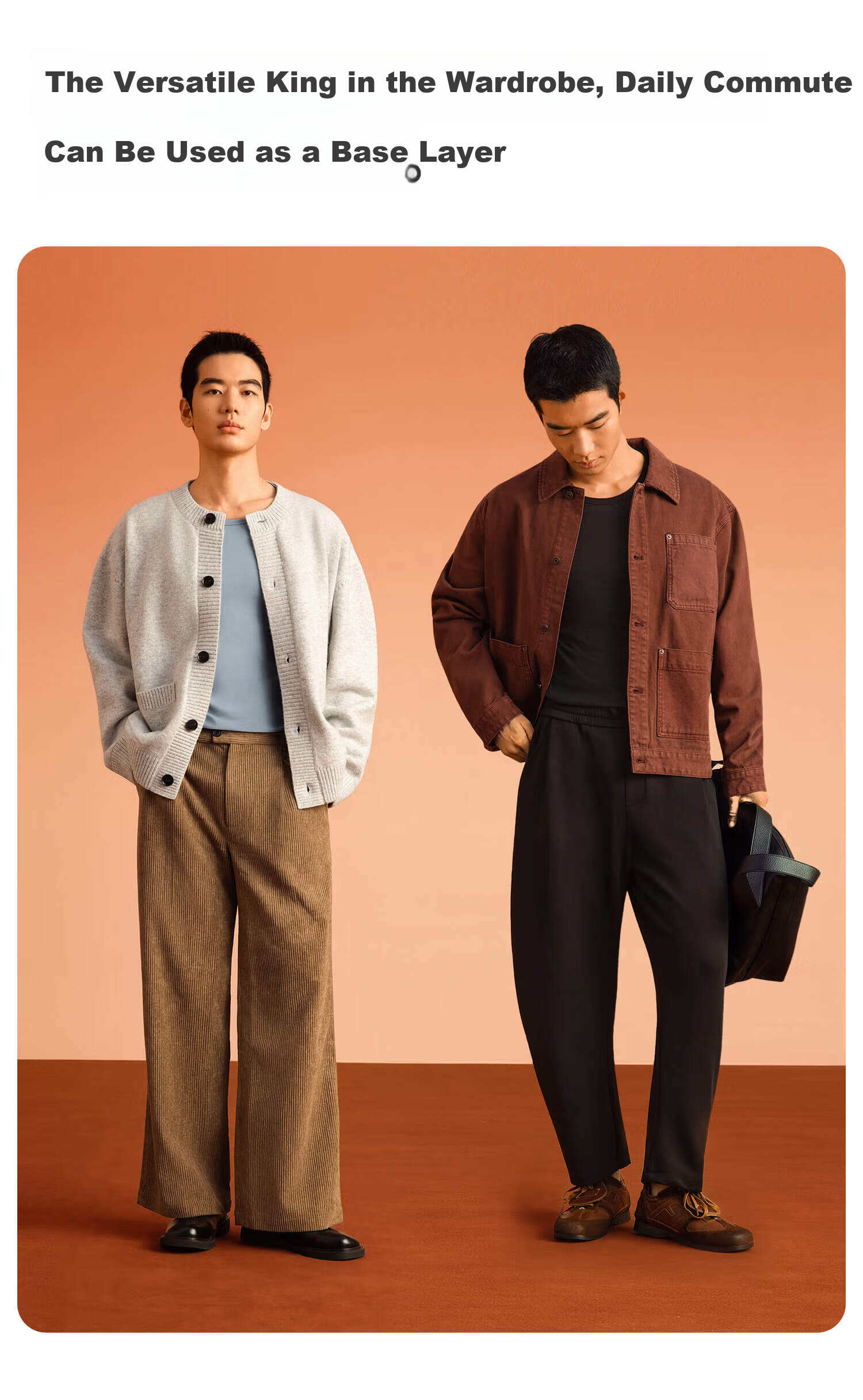 Urban Beauty [Class A Xinjiang Cotton] Men's 100% Pure Cotton Thermal Underwear Set, Antibacterial Autumn Shirt and Pants 16
