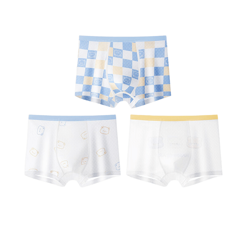 Langsha Boys' Underwear Children's Summer Thin Ice Silk 10A Antibacterial Boxer Shorts for Older Boys