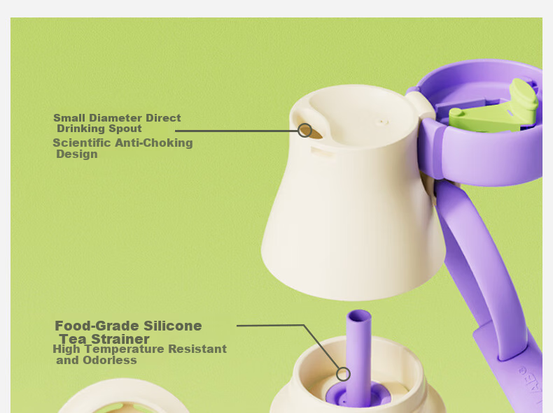 Chakolab Straw Children's Insulated Cup, Dual-Use Cup for Students, Portable Large Capacity, Stylish Office Cold Drink Cup, Milk Bottle 5