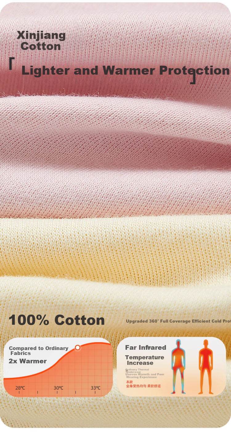 LangSha Women's 2-Pack Pure Cotton Autumn Thermal Pants 10A Antibacterial Thin Warm Underwear Plus Size 2026 New Arrival 4