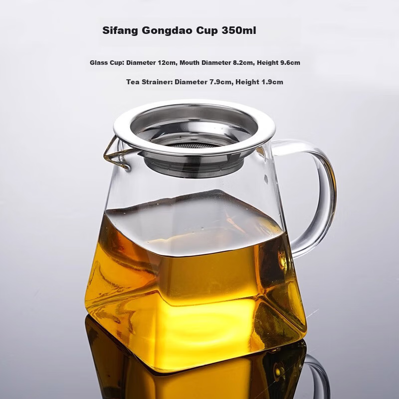 Glass Fair Cup with Tea Strainer Filter Gongdao Cup Tea Set Accessory Kung Fu Tea Cup