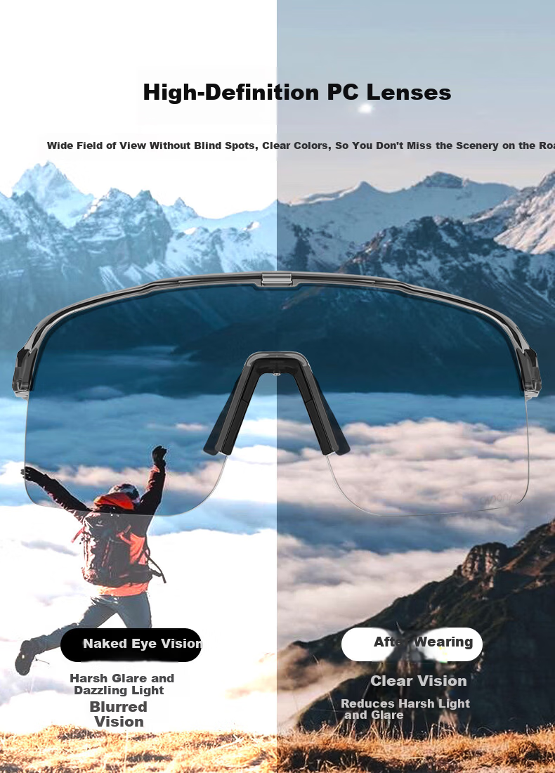 CAPONI Mountaineering Goggles Women Snow Mountain Snowfield Sunglasses Men Anti-Fog Windproof Outdoor Cycling Hiking Skiing Sunglasses 8