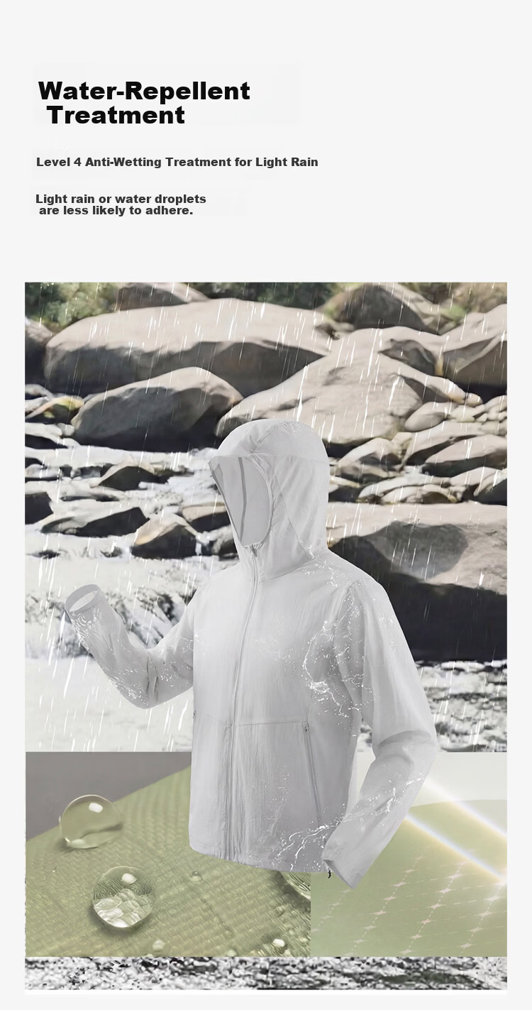 JD Jingzao Ultra-Light Skin Jacket Sun Protection Clothing Men UV Protection 2026 Summer New High-End Sun Protection Women Floating Cloud Gray 3XL 9