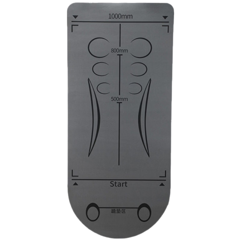 Duweike Ab Wheel Mat Shockproof Silent Enlarged Widened Balance Pad Non-Slip Yoga Mat for Home Fitness Gray