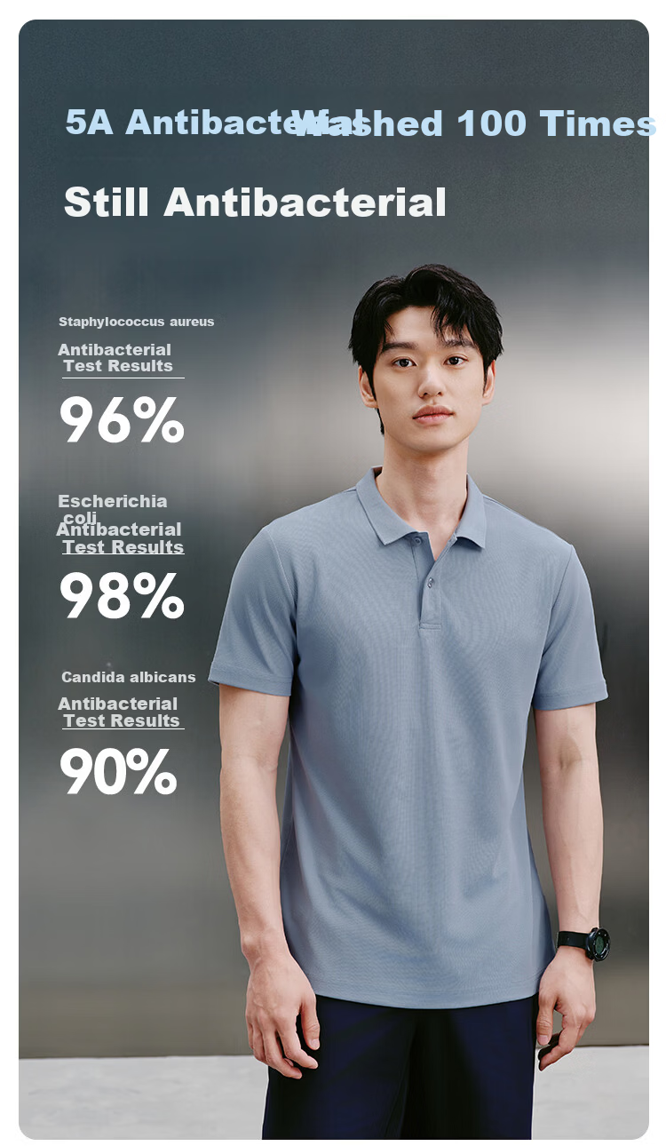 JD Original Summer Sports Short-Sleeve Men's T-Shirt Polo Shirt for Running, Fitness, Outdoor Quick-Dry Clothing Light Blue 3.0 3XL 7
