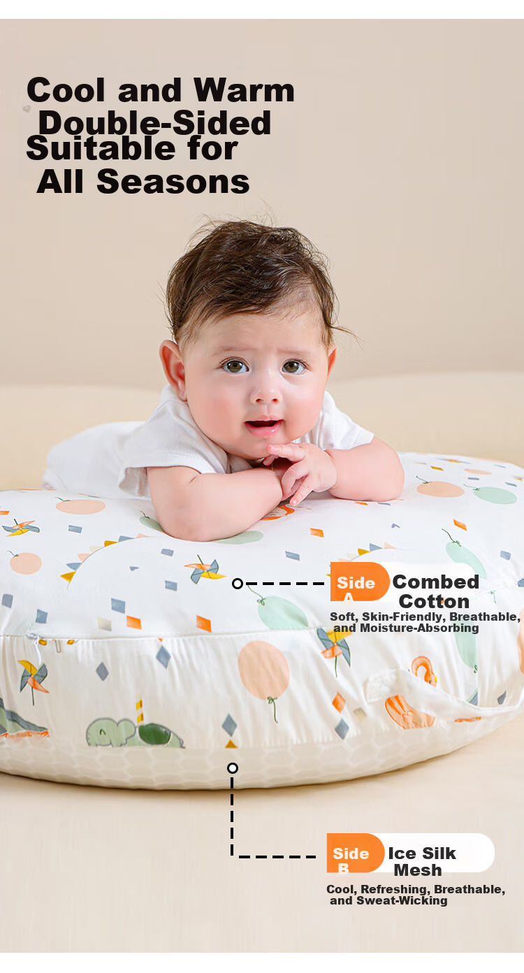 JOYNCLEON Nursing Pillow Baby Anti-Spit-Up Inclined Cushion Anti-Choke Milk Feeding Pillow for Newborns 0-1 Year Jzt72072 6