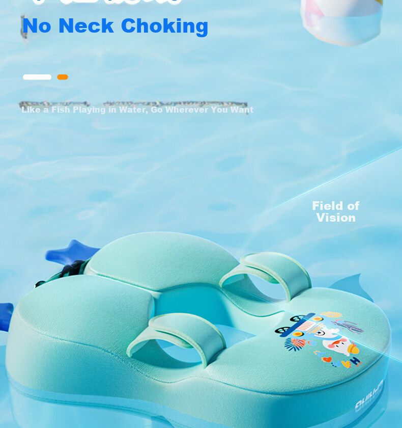 Li-Ning Inflatable-Free Baby Swimming Ring Underarm Float for 2-Year-Olds Infant Bath Seat Ring 11