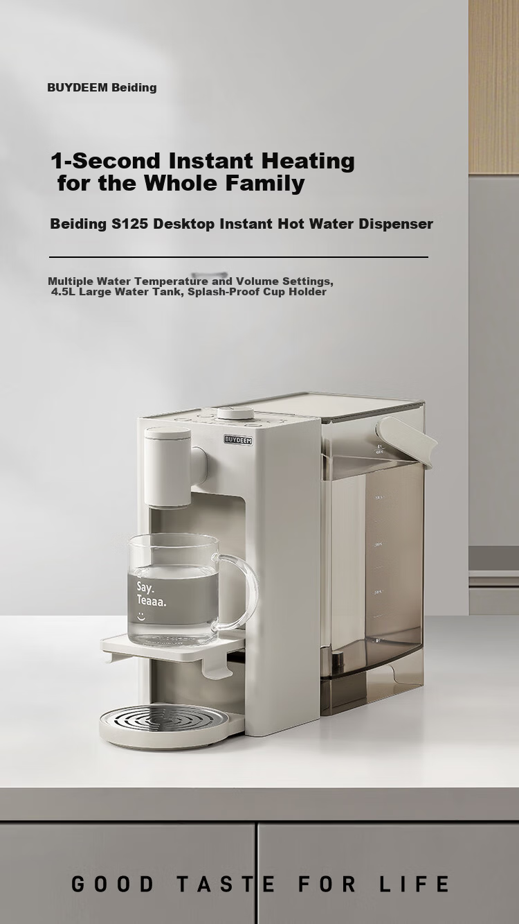 Buydeem Desktop Instant Heating Water Dispenser 4.5L S121 Light Green Smart Multi-Function Water Boiler for Home Tea Coffee Milk Preparation 1