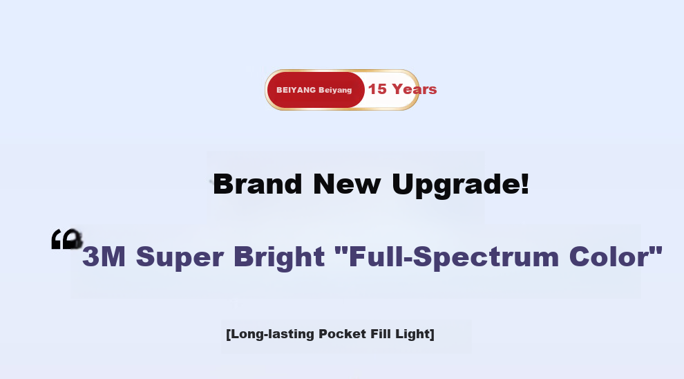 Beiyang Portable Fill Light Photography Pocket Light Handheld Full-Color RGB Professional LED Lighting for Live Streaming Outdoor Portrait Atmosphere Small Soft Light Hair Light Large Capacity 1