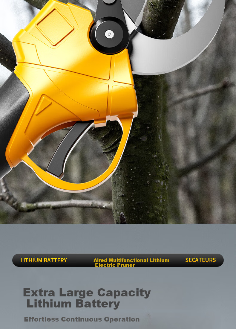 Aired Brushless Electric Pruning Shears Cordless Fruit Tree Clippers Garden Electric Branch Trimmer Lithium Battery Power Tool 9