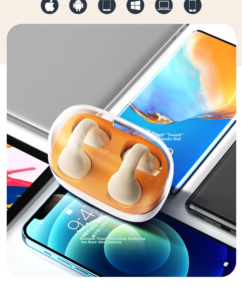 D.ROB D.ROB Clip-on AI Translation Wireless Bluetooth Earphones Power Bank 2-in-1 Long Battery Life Compatible with Huawei Xiaomi Apple K75 Ink Black 24