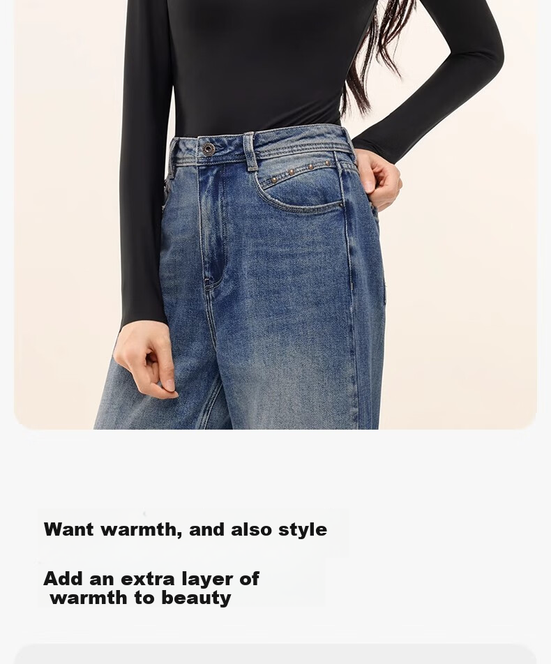 Herbal Original Padded Thermal Underwear for Women Autumn Shirt Camellia Oil Hyaluronic Acid Skin Care Base Layer Heating Top 2