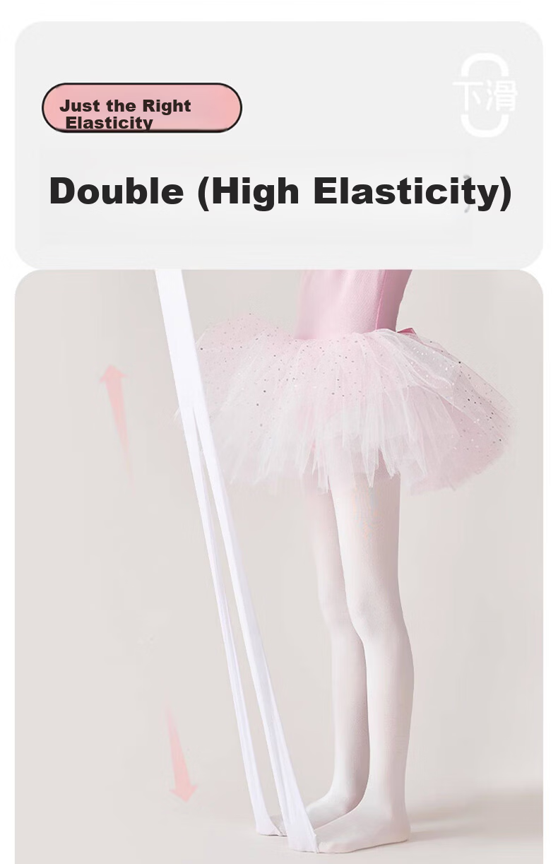 Free Style Girls' Dance Socks Summer Thin White Tights Baby Practice Special Pantyhose Children's Stockings 8