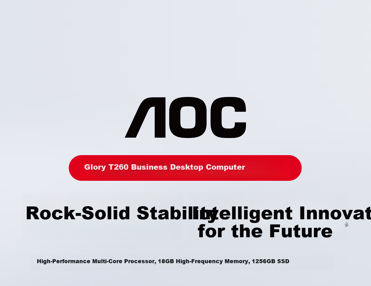 AOC Desktop Core i5 Office Business Computer Host Rongguang T260 (Core i5-10400 16GB 512GB 3-Year Onsite Service) 1