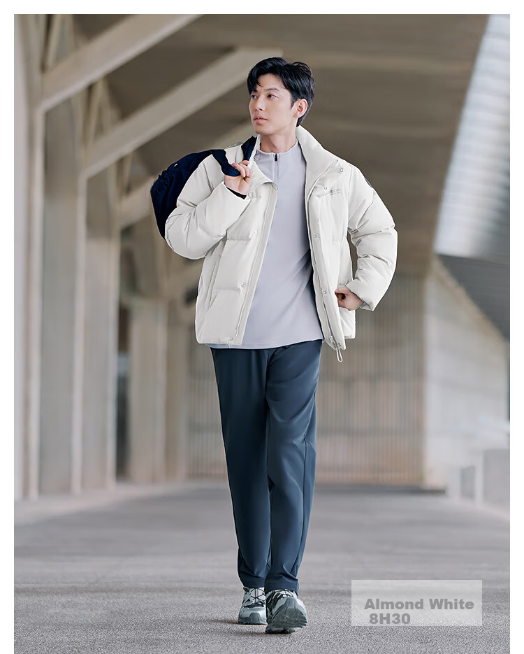 BOSIDENG Winter Down Jacket Unisex Slim Fit Short 90% Down Thickened Sports Puffer Coat 22