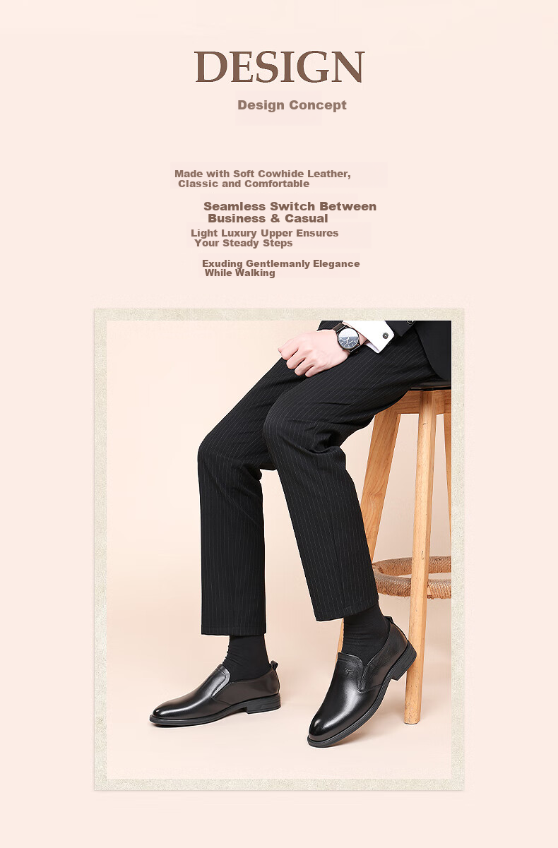 RED DRAGONFLY Men's Leather Business Dress Shoes Casual Monk Strap Shoes WLA150531 Black Size 40 2
