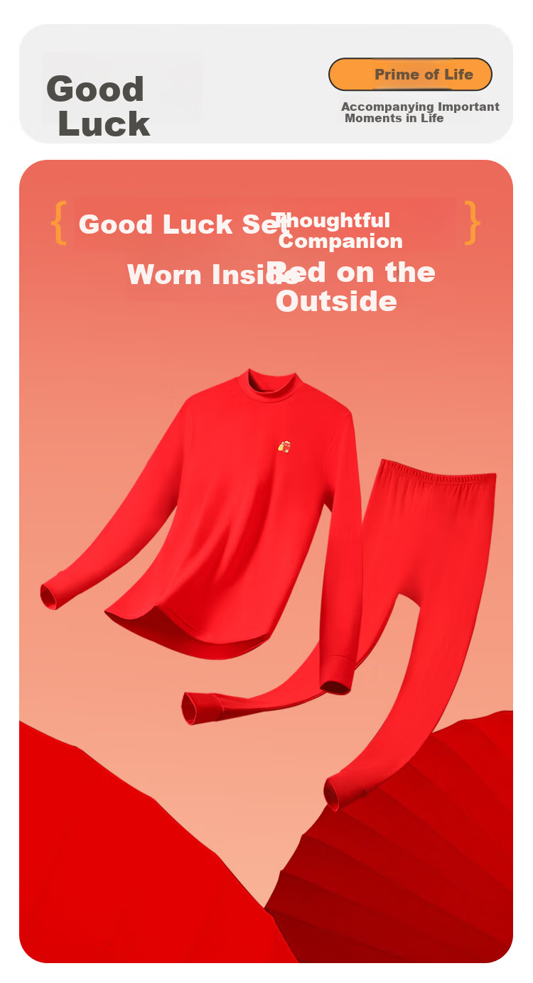 Hodohome Girls' Pure Cotton Antibacterial Mite-Resistant Festive Red Autumn Shirt and Pants Set for New Year Celebration Size 152 165 4