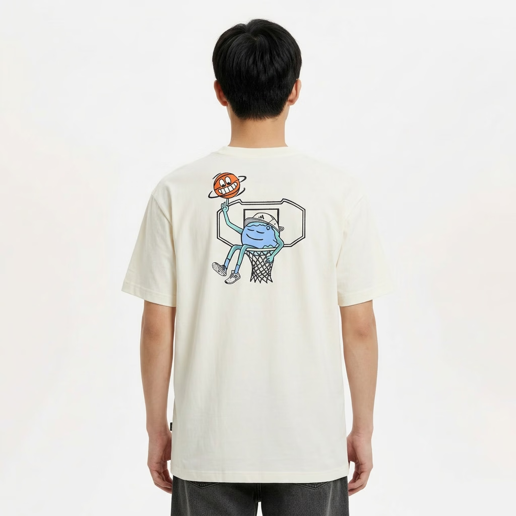 Adidas Basketball Series Men's M ED BBALL T Short Sleeve T-Shirt KG8263 White M