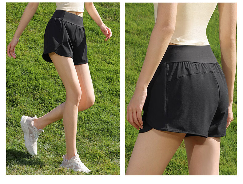 CAMEL Women's Sports Shorts Cooling Breathable Anti-Exposure Training Running Shorts Y26BA4L0008 Windflower Purple XXL 29