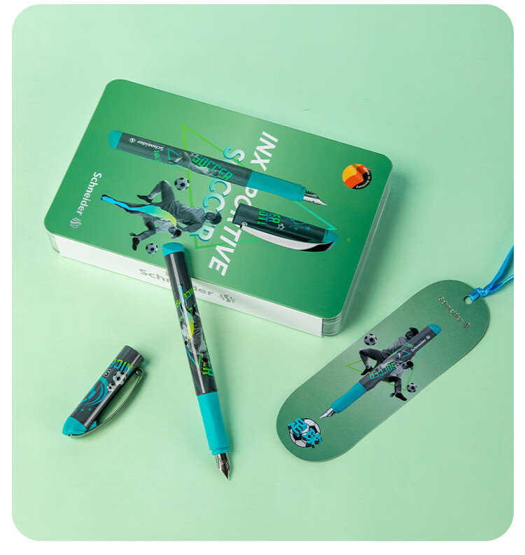 Schneider Fountain Pen for Students And Adults, Handwriting Practice Pen for Men And Women, Third Grade Writing Office Signature Ink Pen EF Nib, Yuegan-Natural Gree 13