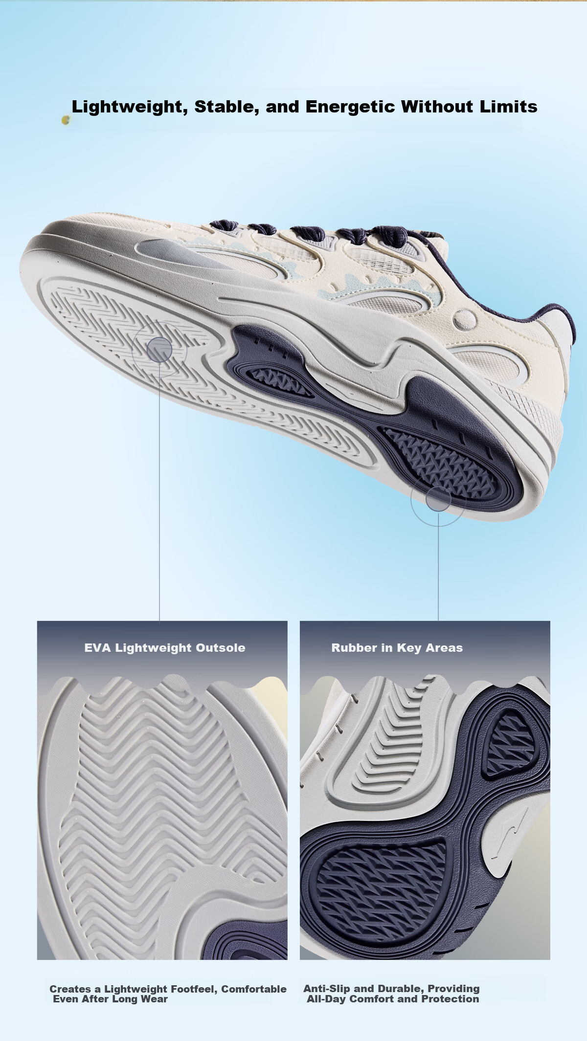 ERKE Men's Sneakers 2026 Summer New Comfortable Breathable Thick-Soled Casual Sports Shoes | Bingguo 5