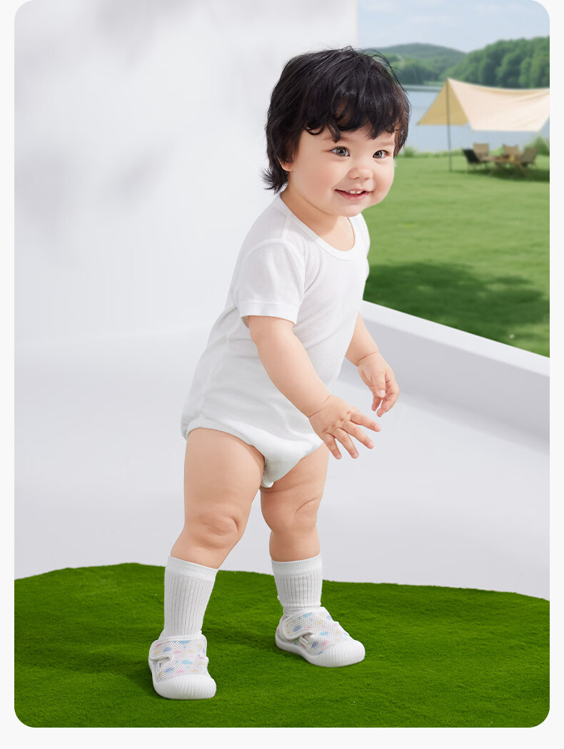 October Crystal Baby Shoes Toddler Walking Shoes Summer Mesh Floor Non-Slip Boys Girls Pre-Walking Shoes 21