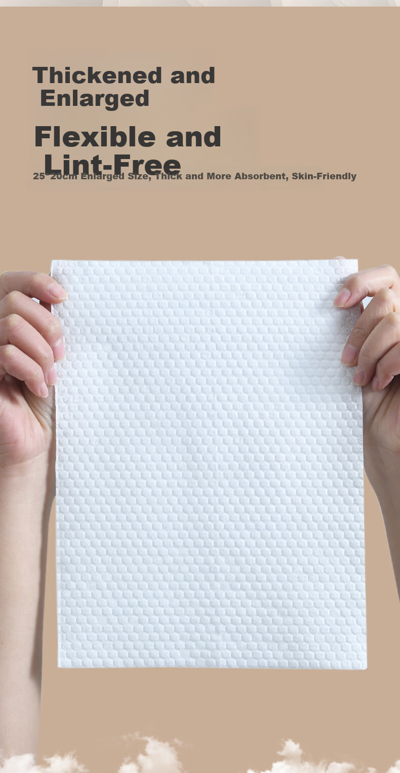 Grace Disposable Face Towels, 80 Sheets, Hanging Style, 20*30cm Large Size, Thickened Cotton Soft Wipes 4