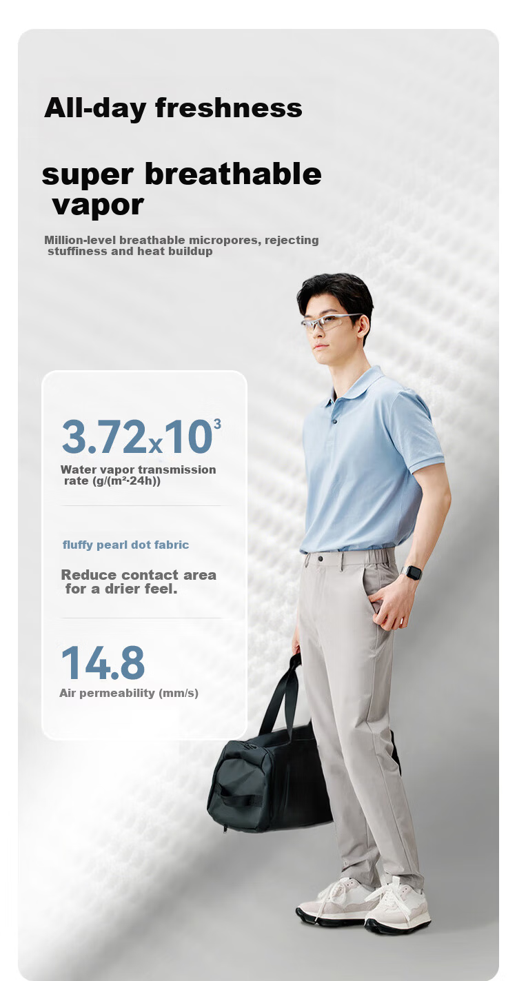 JD Jingzao Four-Way Stretch Men's Casual Pants High Elastic Outdoor Men's Pants Spring Casual Sports Trousers Navy Blue M 9