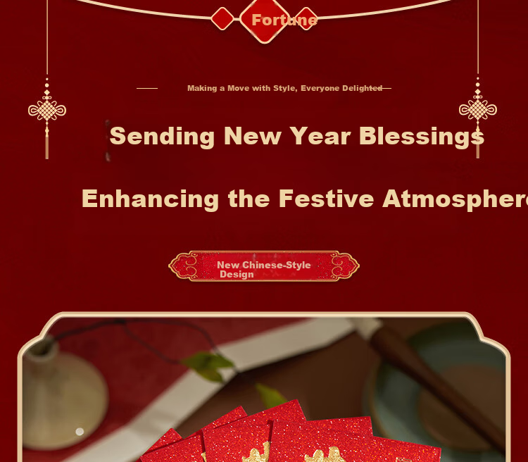 Oliwen Red Envelopes Wedding Year of the Horse Spring Festival New Year Creative Red Packets Lucky Money Birthday Thousand Yuan High-End Matte Red Envelope Bags Chinese Style Forbidden City Bamboo Red 5
