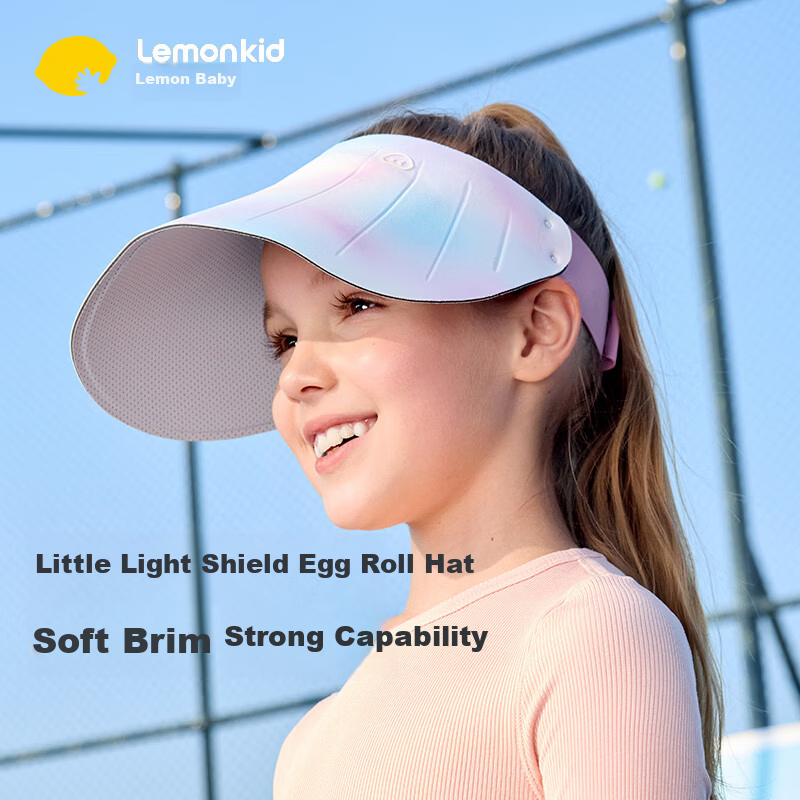 Lemon Baby Kids Sun Protection Hat Unisex Summer UV Protection Open-Top Sun Hat with Wide Brim