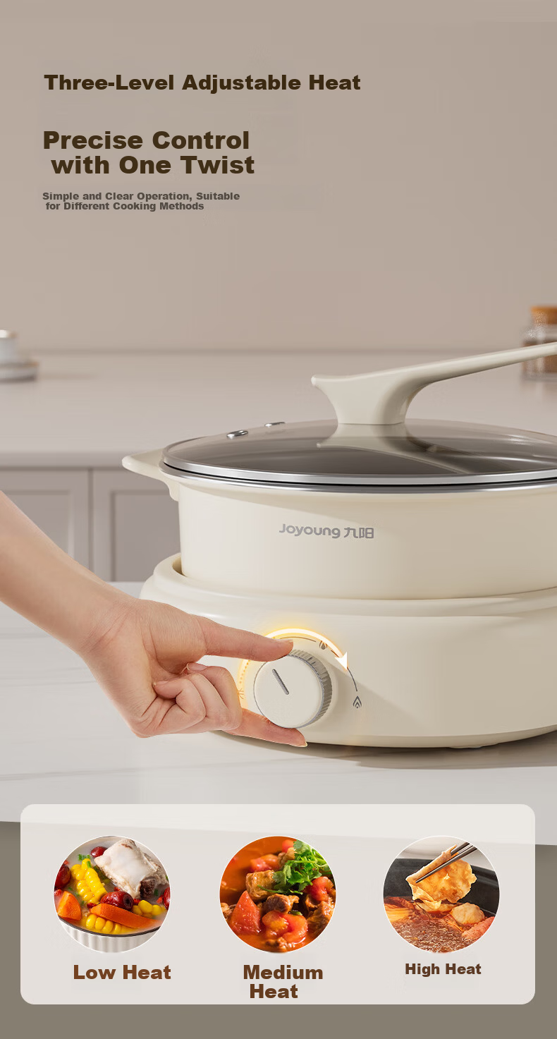 Joyoung ZMD Safety Series Electric Hot Pot IH Heating Multifunctional Cooker 2200W Power Electric Cooking Pot Detachable 6L Large Capacity HG60-G720 12