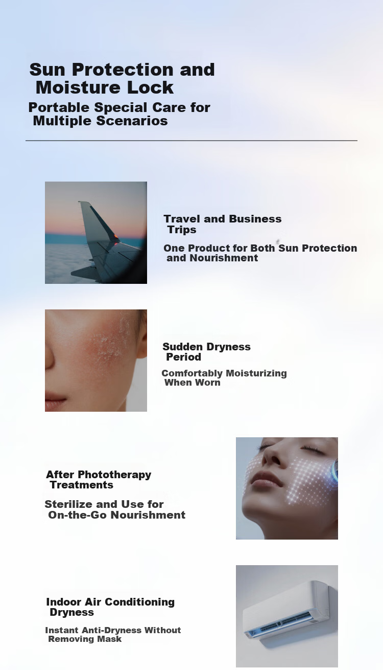 Beneunder Skin Barrier Protective Sunscreen Mask Face Shield Spring Summer Soothing Sensitive Skin Medical Breathable Anti-Dryness Deodorizing Blue 6