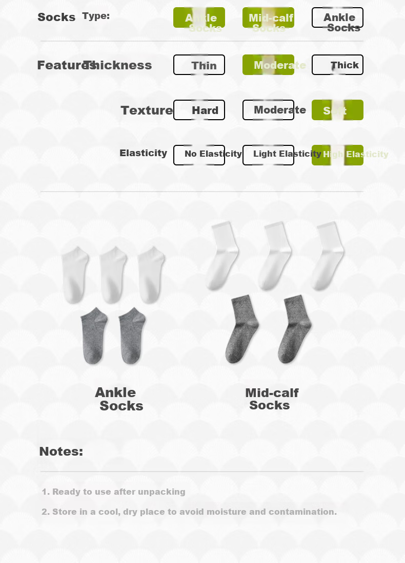October Crystal Tang Qian Disposable Women's Short Socks Travel Antibacterial Breathable Sweat-Absorbing [5 Pairs] 16