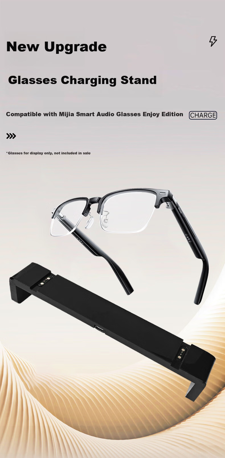 Trendsetter Charging Cable Base Stand for Xiaomi Smart Glasses MIJIA Yuexiang Edition Magnetic Charging Dock Accessory 1