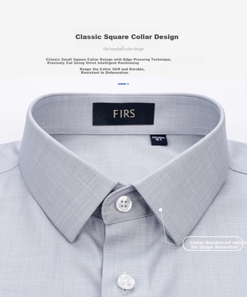 Shanshan [Copper Ammonia Wrinkle-Free] Men's Short Sleeve Summer Casual Business Stretch Cool Shirt Light Gray 40 4