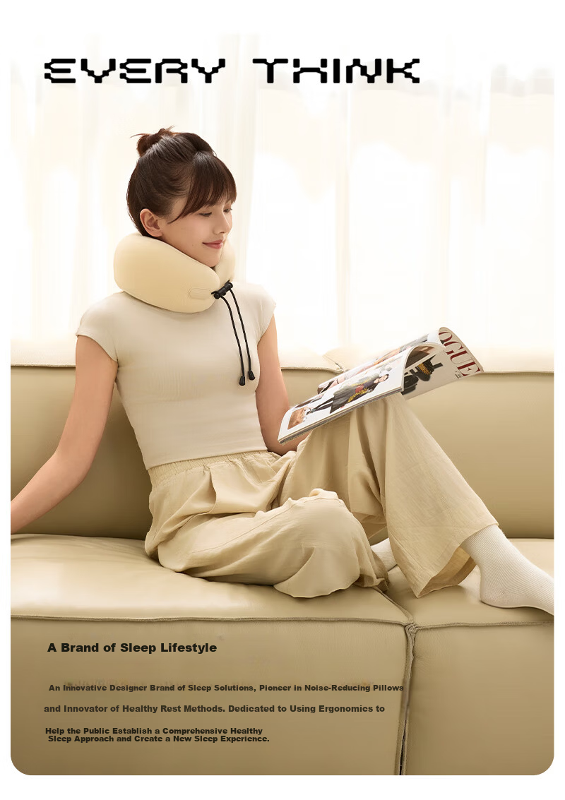 Sleep Cave Travel U-Shaped Pillow Portable Neck Support Pillow Airplane Neck Pillow Long-Distance Travel Neck Rest Everythink Nap U-Shaped Neck Pillow 21