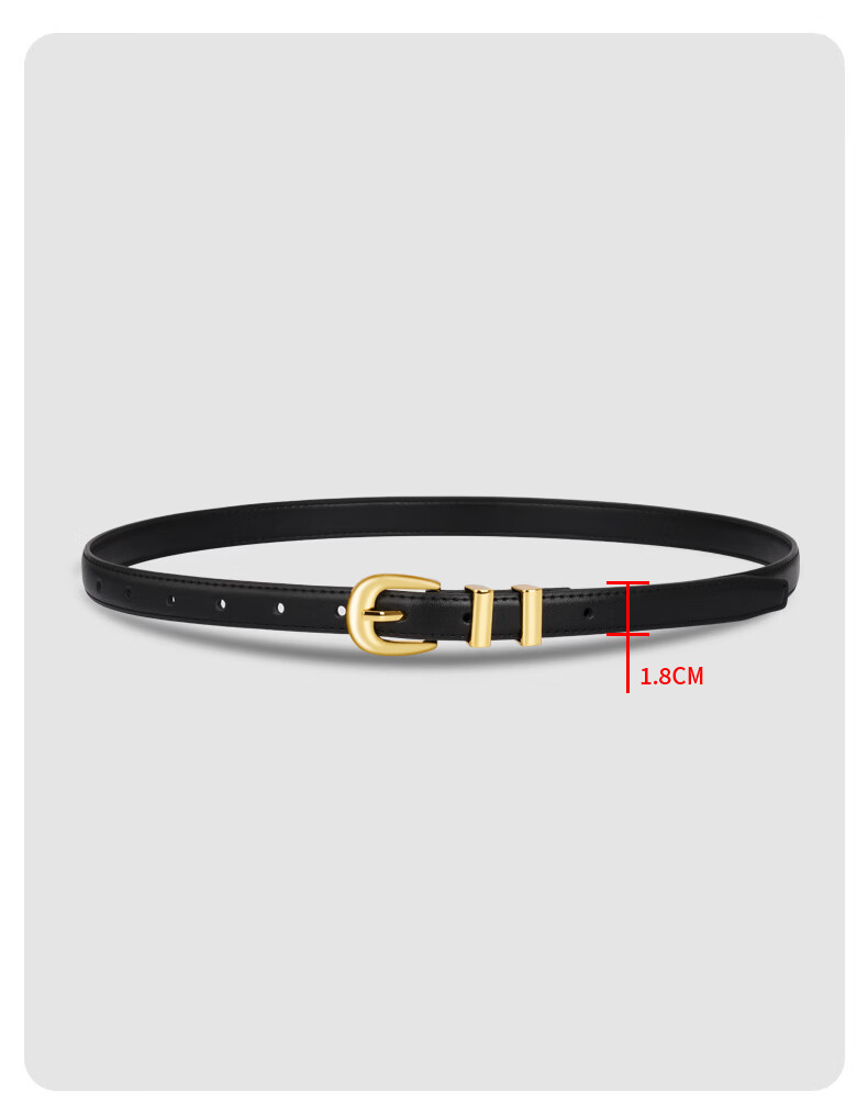 CARTELO Women's Genuine Leather Belt Cowhide Jeans Belt Korean Style Simple Versatile Pin Buckle Belt Birthday Gift for Girlfriend 10