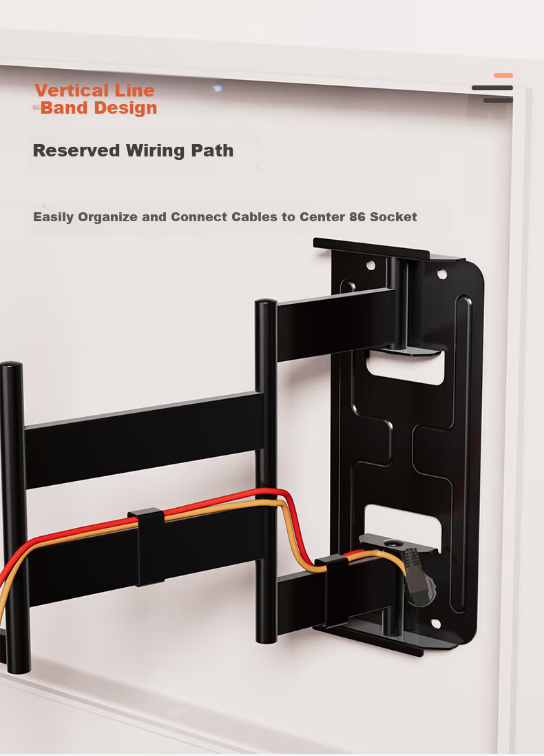 KALOCNX75 Ultra-Thin Embedded Dual-Arm Telescopic TV Wall Mount Bracket for 50-75 Inch Hisense Xiaomi Skyworth TCL TVs 11