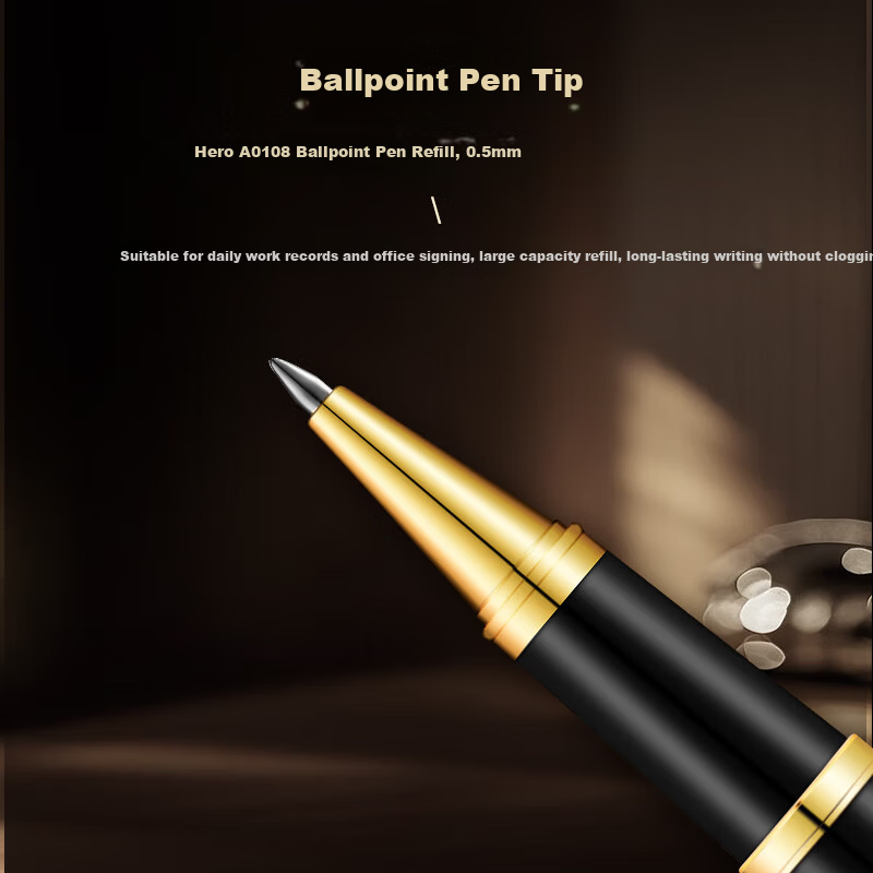 HERO Signature Gift Box Huazhang Series Ballpoint Pen Business High-End Stylish Birthday Holiday Gift Refill Set Black Souvenir