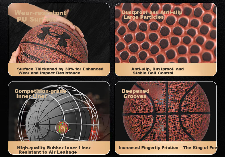 Under Armour Basketball Size 5 Kids 6-12 Years Indoor Outdoor Professional Training Game Ball Kindergarten Elementary School Gift 3-6 Years 5