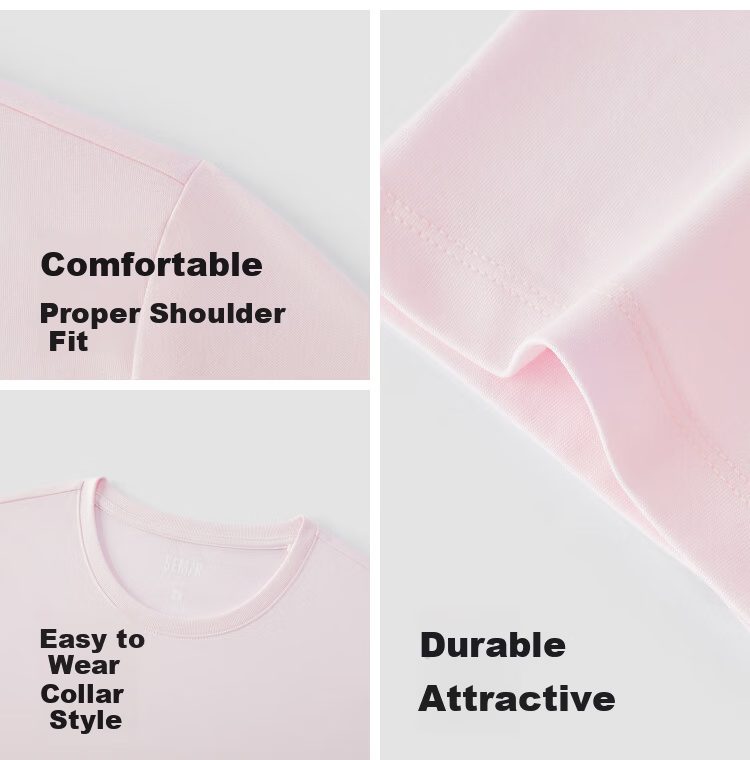 Semir Women's Short Sleeve T-Shirt 26 Summer Slim Fit U-Neck Loose Fit Round Neck Base Shirt 109326100001 18