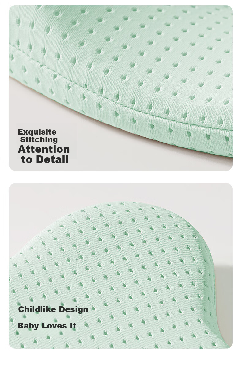 EVOCELER Baby Shaping Pillow Newborn Silicone Head Shaping Pillow 0-6-12 Months All-Season Baby Pillow 27