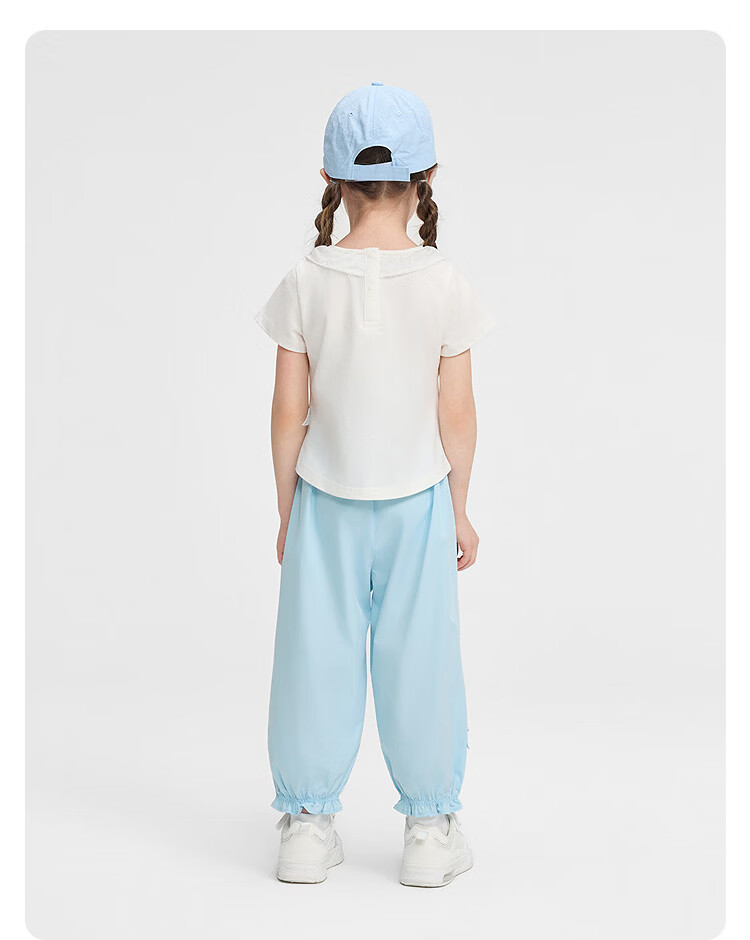 Balabala Girls' Short Sleeve Set Children's Baby Two-Piece 2026 New Summer Delicate Ruffle T-Shirt and Pants Sweet Style 19